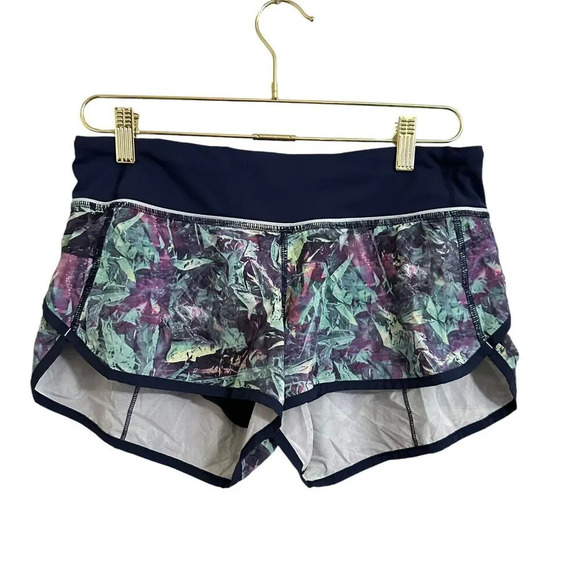 Lululemon Run Speed Short Women's Size 6 Iridescent Multi Stretch Breathable Gym - Picture 1 of 7